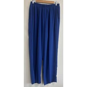 Vintage Plus Size 1X Pull On Pants Gauzy Coastal Grandma Lagenlook Sheer Cottage